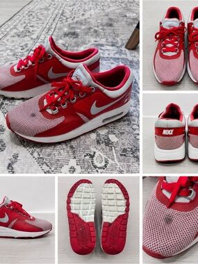 Nike Kids' Red and White Mesh Sneakers
